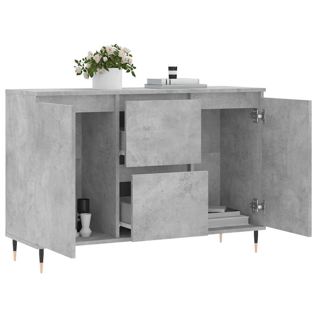 Komoda siva boja betona 101,5x35x70 cm od konstruiranog drva