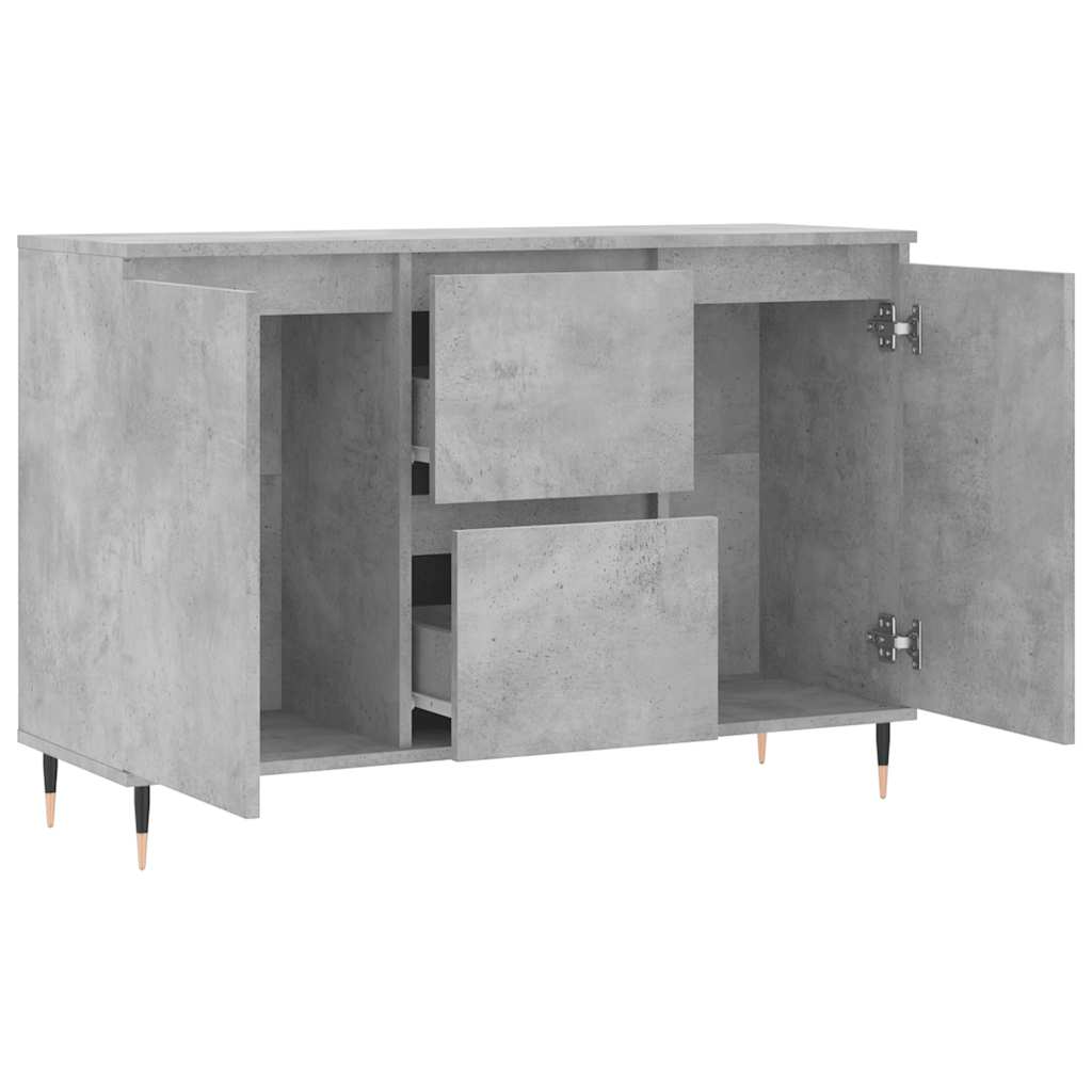 Komoda siva boja betona 101,5x35x70 cm od konstruiranog drva