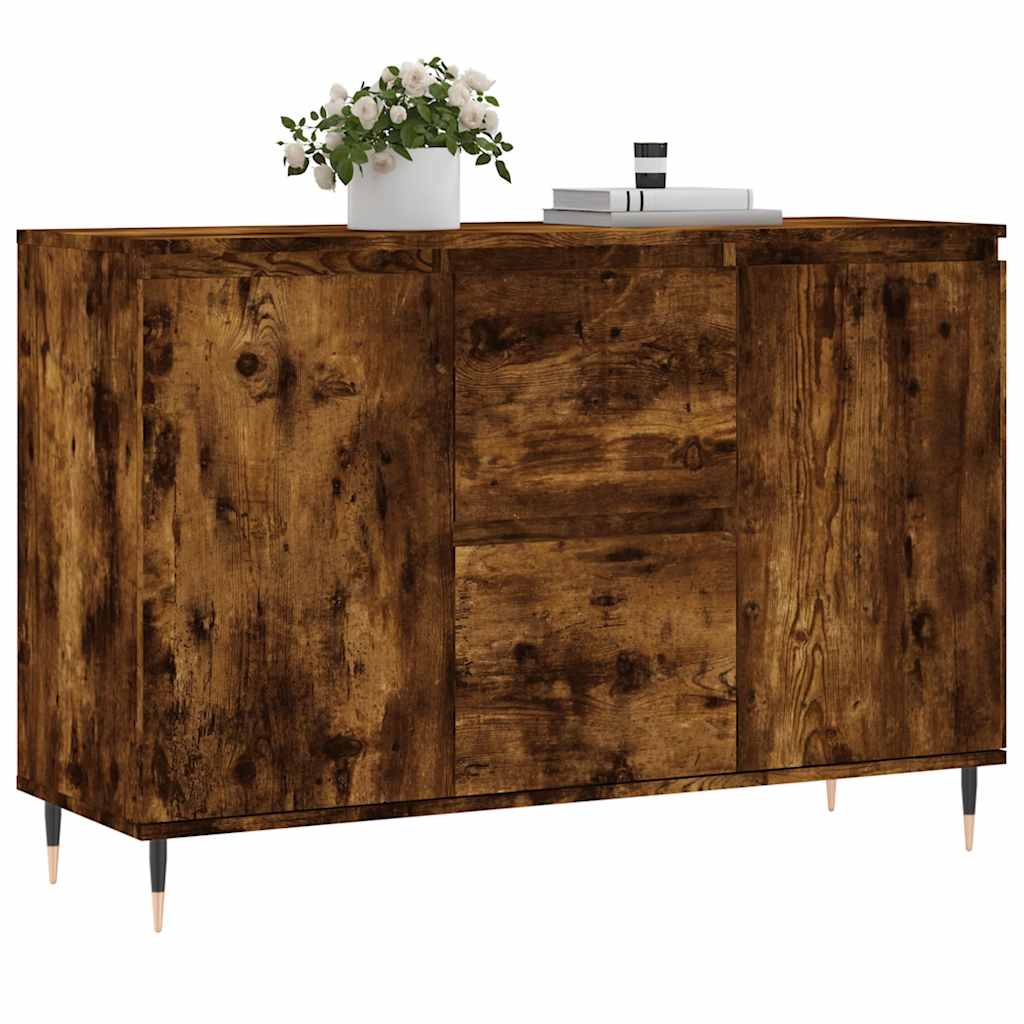 Komoda boja dimljenog hrasta 101,5x35x70 cm konstruirano drvo