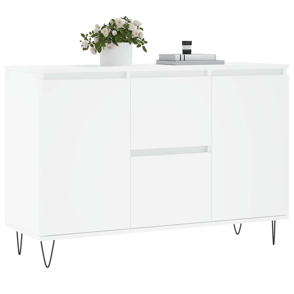 Komoda bijela 101,5x35x70 cm od konstruiranog drva