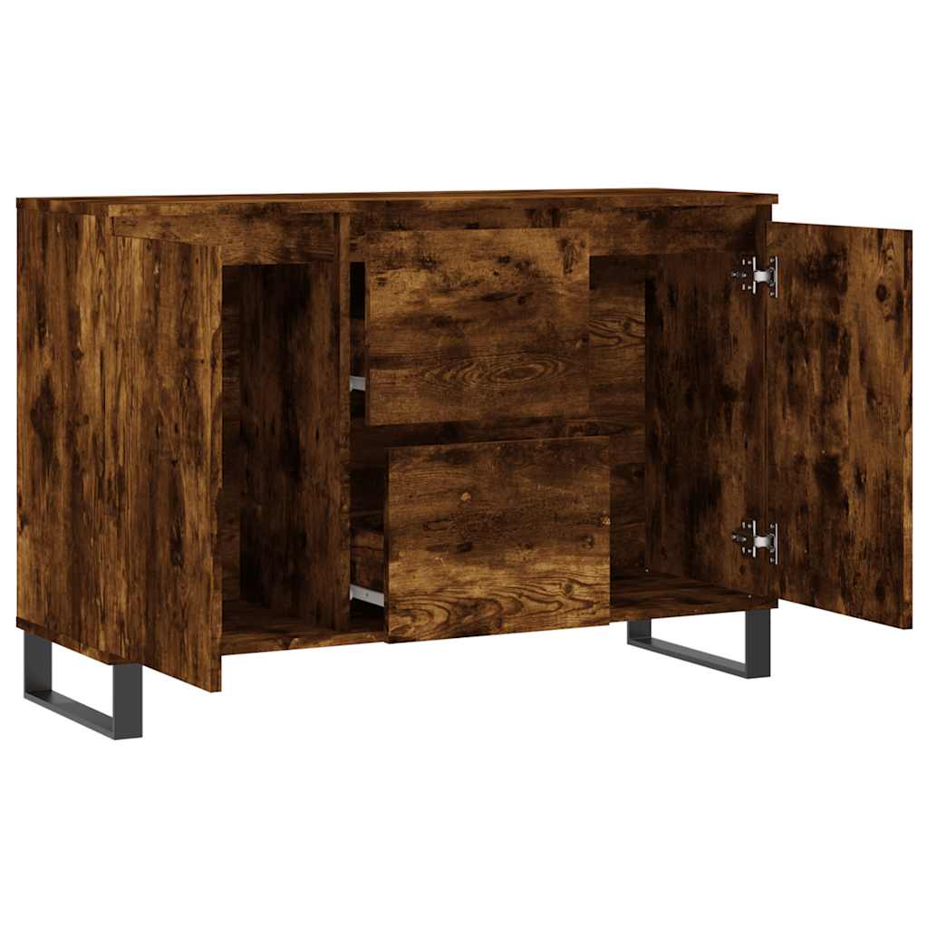 Komoda boja dimljenog hrasta 101,5x35x70 cm konstruirano drvo