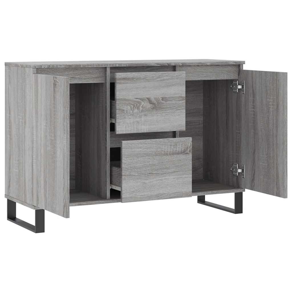 Komoda sivog hrasta sonome 101,5x35x70 cm od konstruiranog drva