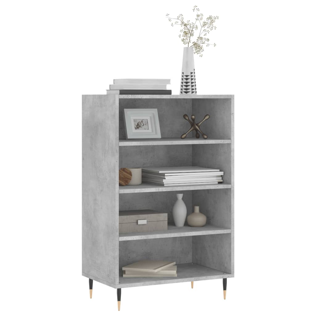 Visoka komoda siva boja betona 57x35x90 cm konstruirano drvo