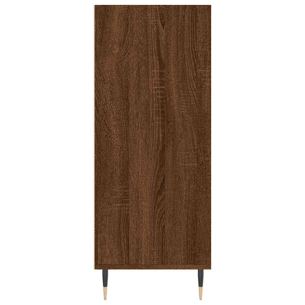 Visoka komoda smeđa boja hrasta 57x35x90 cm konstruirano drvo