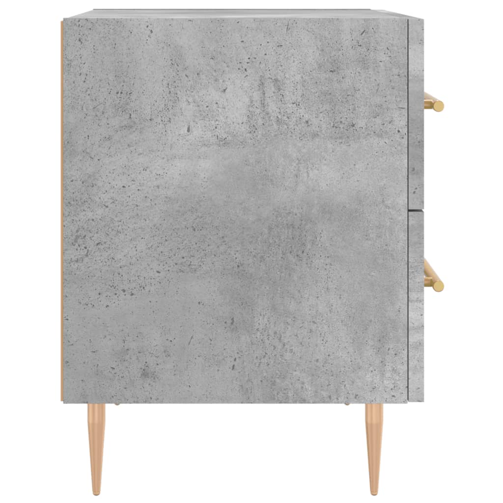 Noćni ormarići 2 kom boja betona 40x35x47,5cm konstruirano drvo