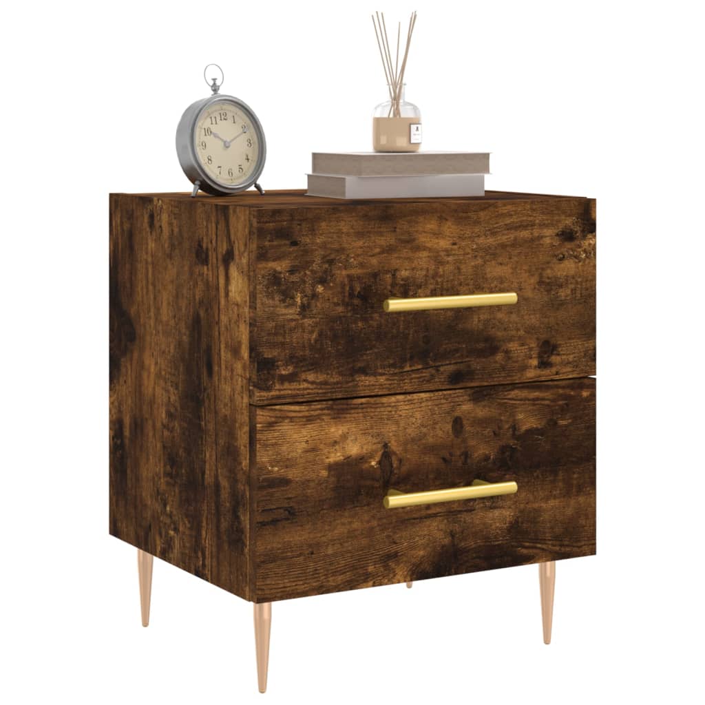 Noćni ormarići 2 kom boja hrasta 40x35x47,5cm konstruirano drvo