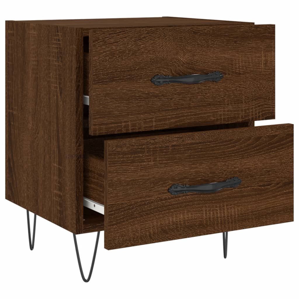 Noćni ormarić smeđa boja hrasta 40x35x47,5cm konstruirano drvo