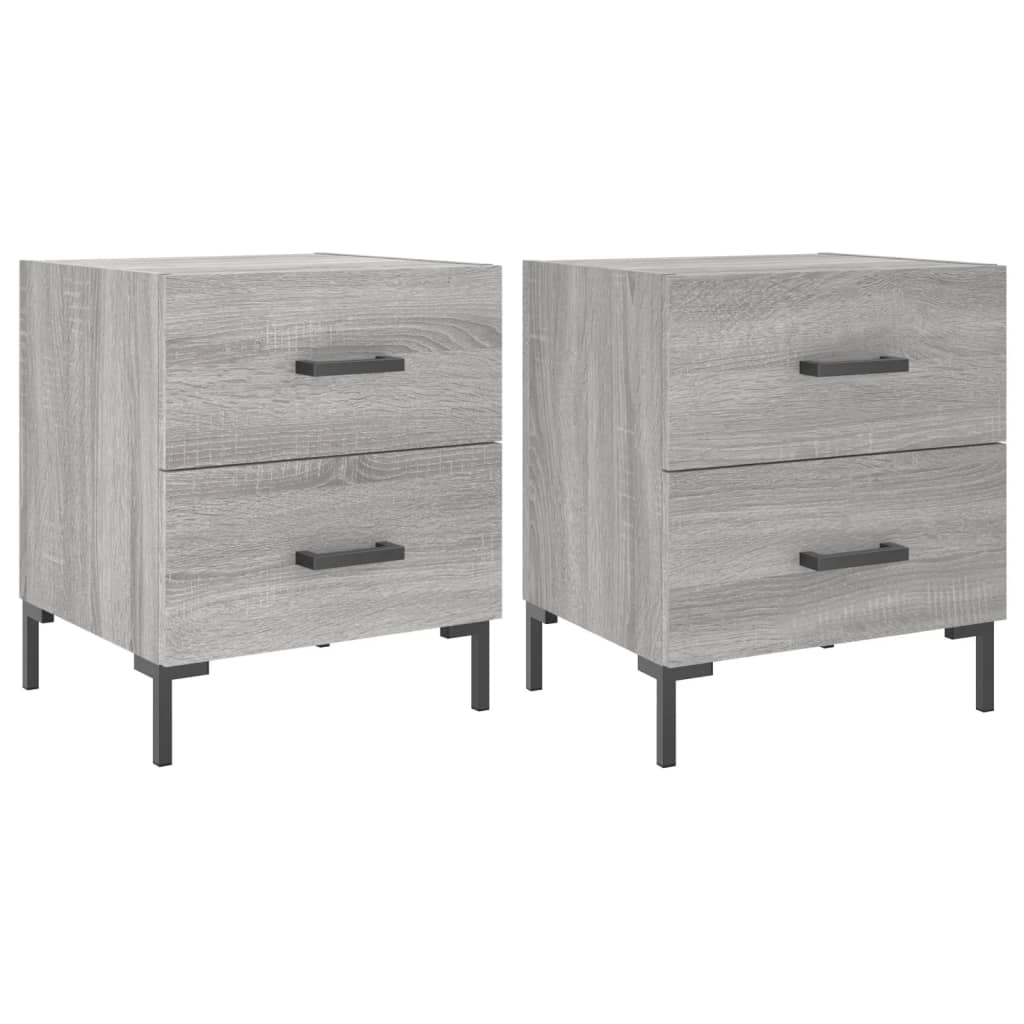 Noćni ormarići 2 kom boja hrasta 40x35x47,5cm konstruirano drvo
