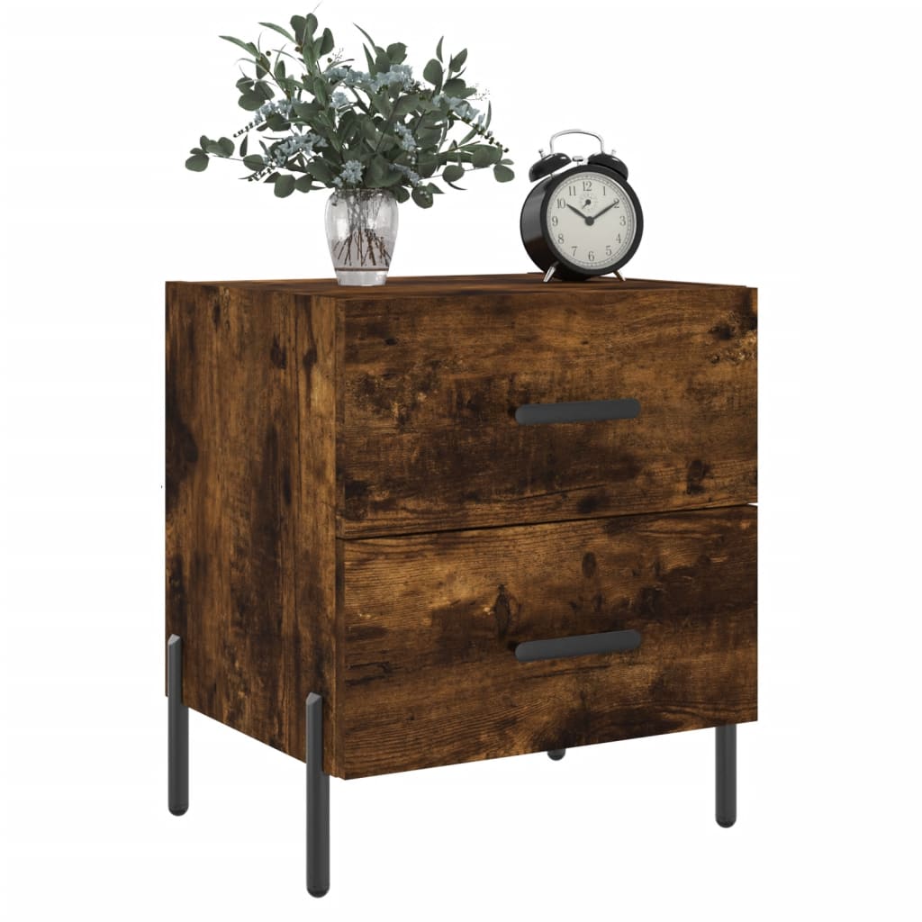 Noćni ormarići 2 kom boja hrasta 40x35x47,5cm konstruirano drvo