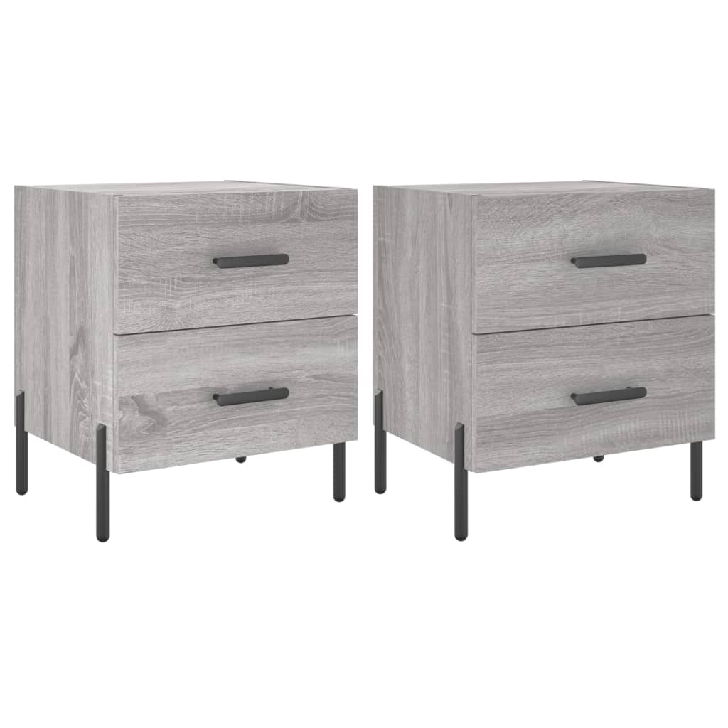 Noćni ormarići 2 kom boja hrasta 40x35x47,5cm konstruirano drvo