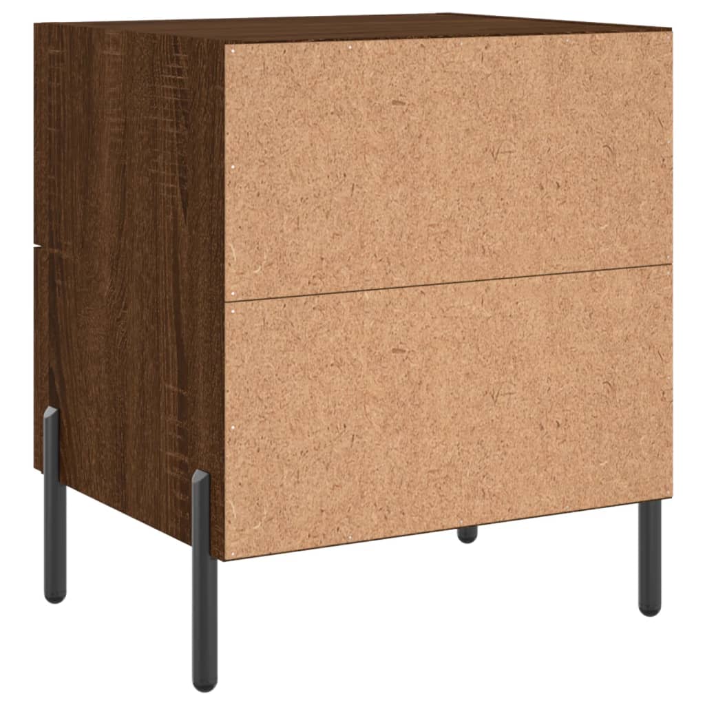 Noćni ormarići 2 kom boja hrasta 40x35x47,5cm konstruirano drvo