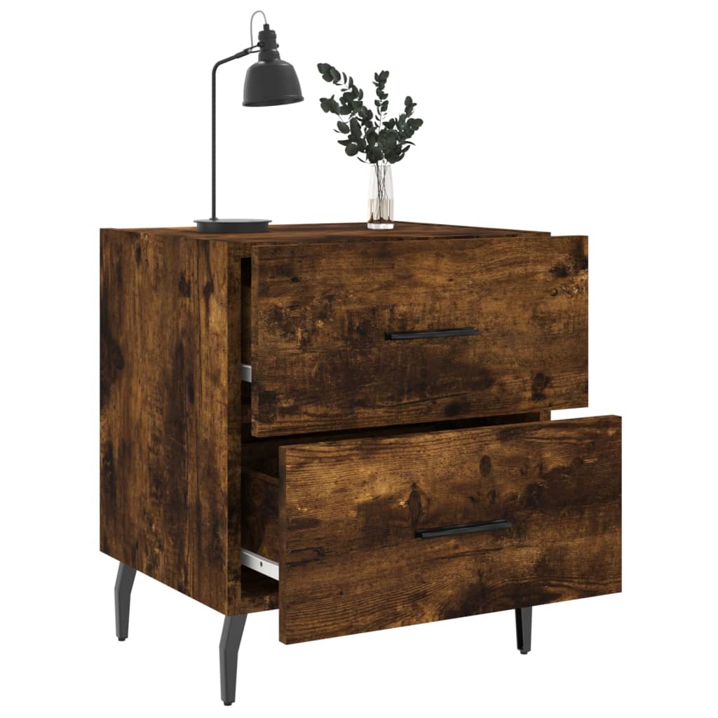 Noćni ormarići 2 kom boja hrasta 40x35x47,5cm konstruirano drvo