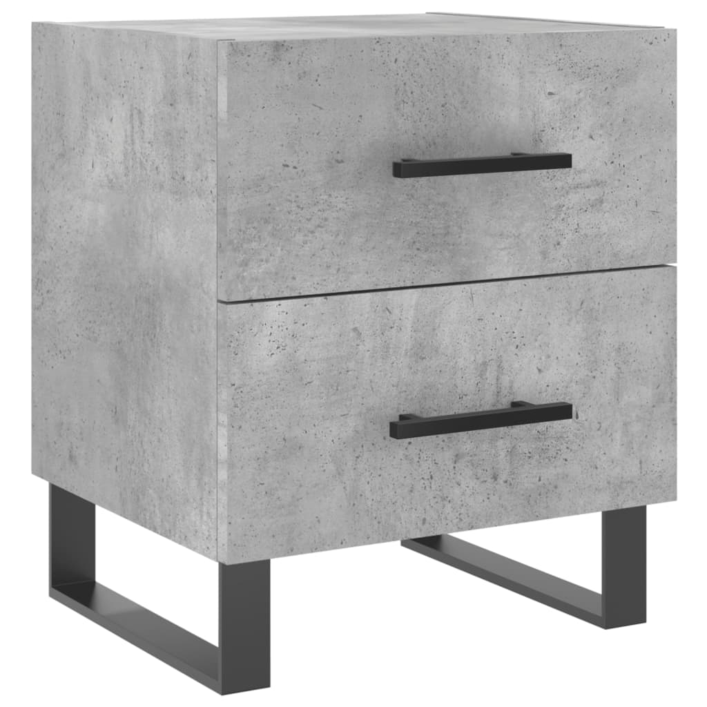 Noćni ormarić boja betona 40 x 35 x 47,5 cm konstruirano drvo