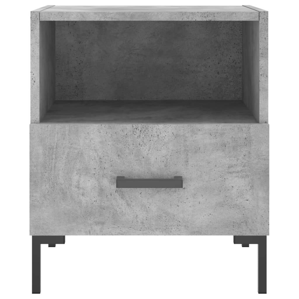 Noćni ormarići 2 kom boja betona 40x35x47,5cm konstruirano drvo