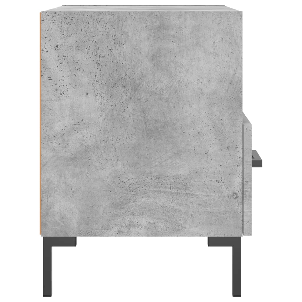 Noćni ormarići 2 kom boja betona 40x35x47,5cm konstruirano drvo