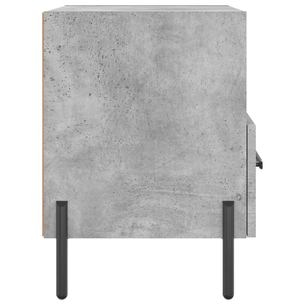 Noćni ormarići 2 kom boja betona 40x35x47,5cm konstruirano drvo