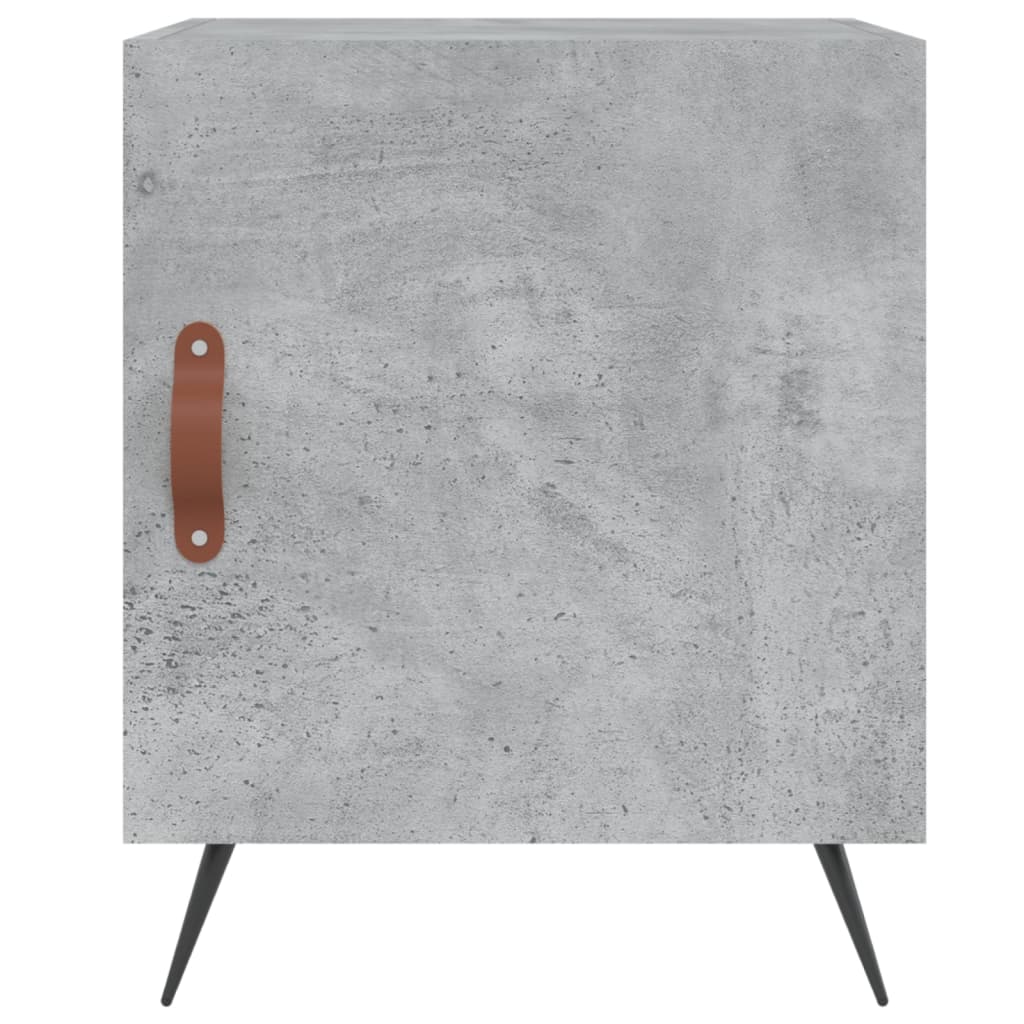 Noćni ormarići 2 kom boja betona 40x40x50 cm konstruirano drvo