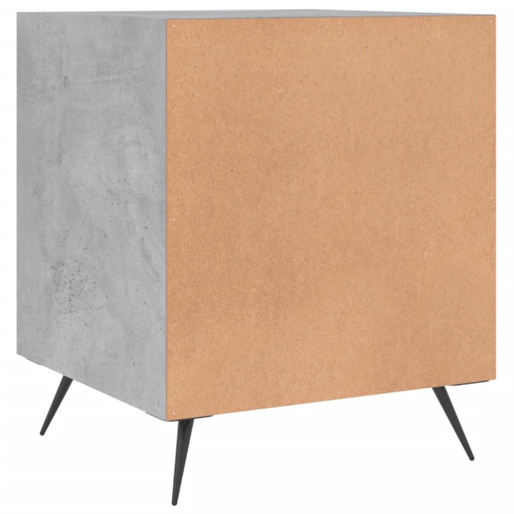 Noćni ormarići 2 kom boja betona 40x40x50 cm konstruirano drvo