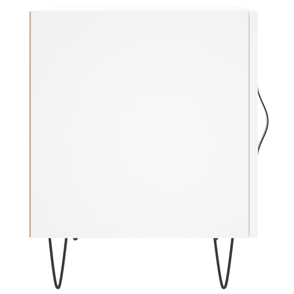 Noćni ormarić bijeli 40 x 40 x 50 cm od konstruiranog drva