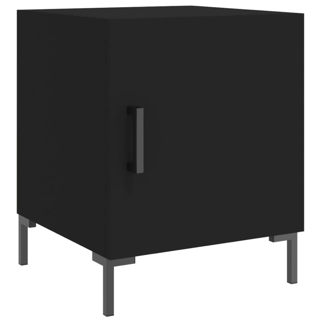 Noćni ormarići 2 kom crni 40 x 40 x 50 cm od konstruiranog drva