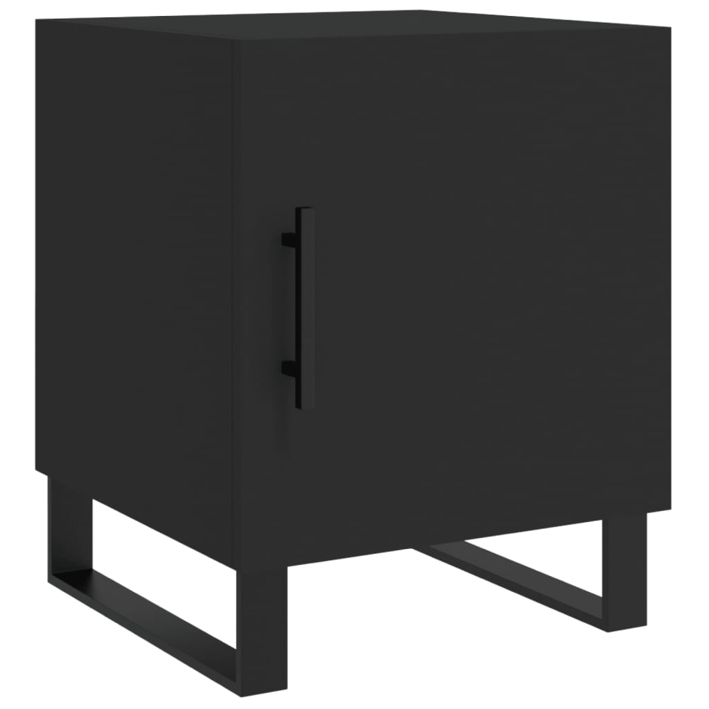 Noćni ormarići 2 kom crni 40 x 40 x 50 cm od konstruiranog drva