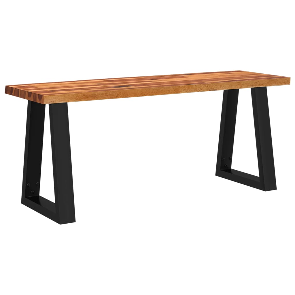 Klupa sa živim rubom 110 cm od masivnog bagremovog drva