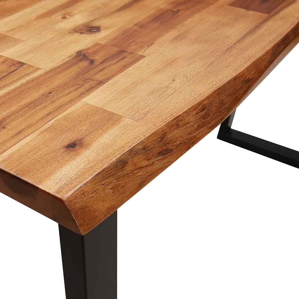 Konzolni stol sa živim rubom 140x40x80 cm masivno drvo bagrema