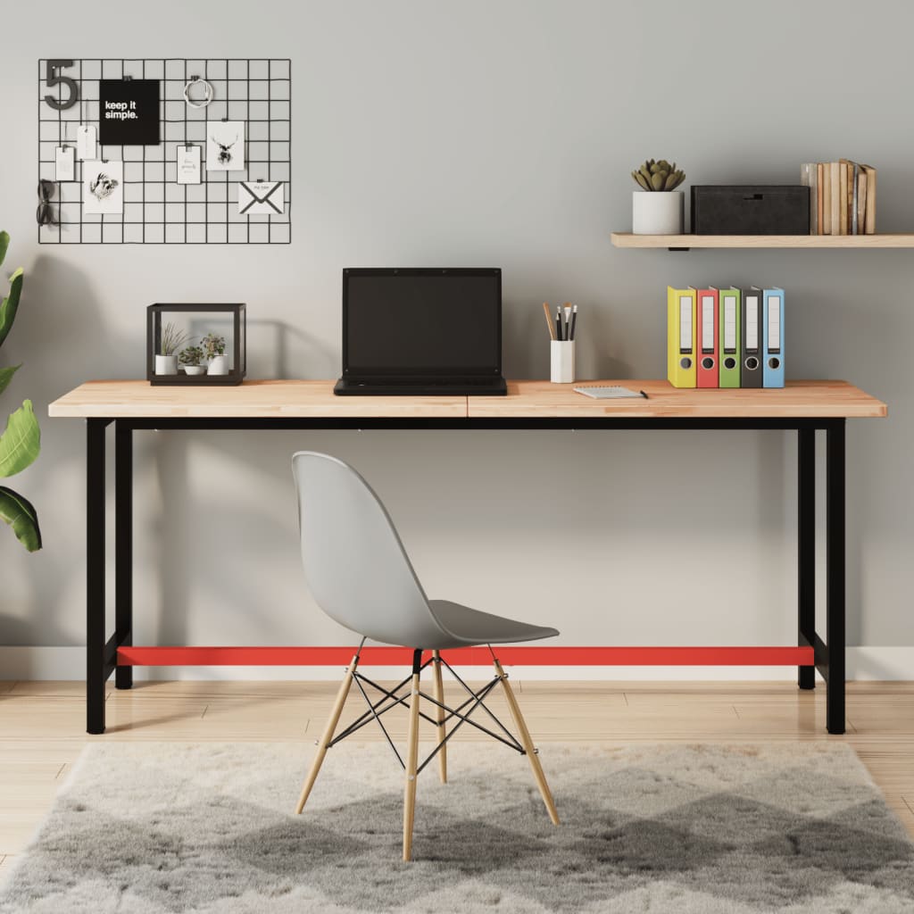 Radni stol 180 x 55 x 81,5 cm od masivne bukovine i metala