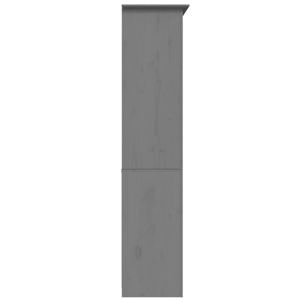 Regal za knjige BODO sivi 80x40x173 cm od masivne borovine