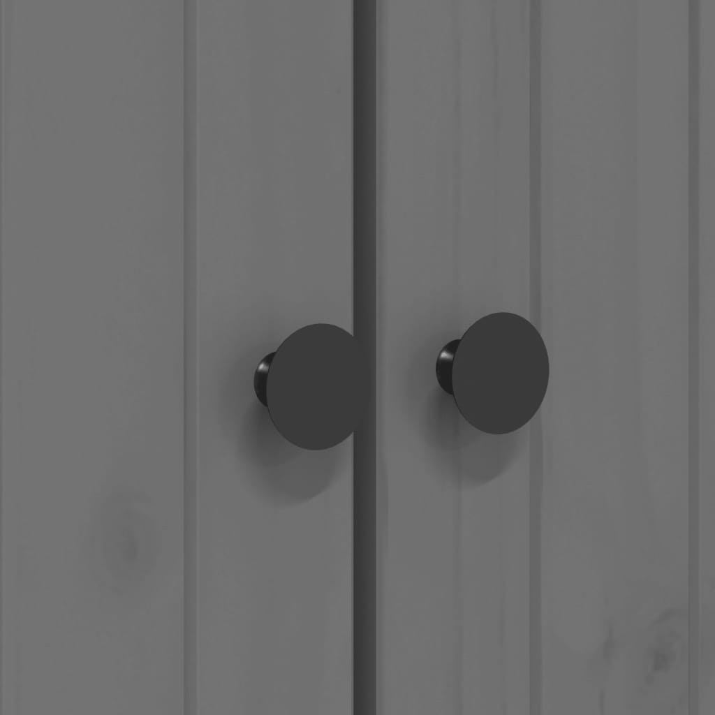 Regal za knjige BODO sivi 80x40x173 cm od masivne borovine