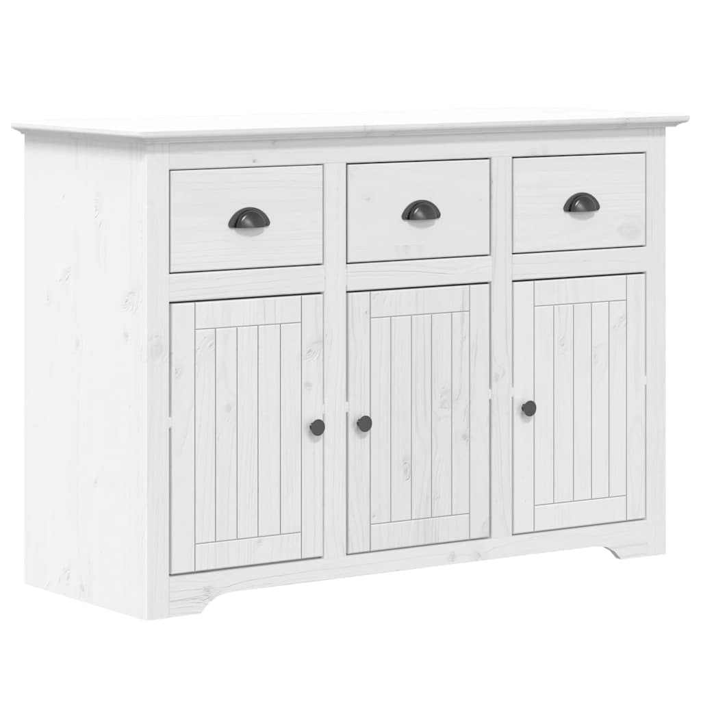 Komoda BODO bijela 115,5 x 44 x 80 cm od masivne borovine