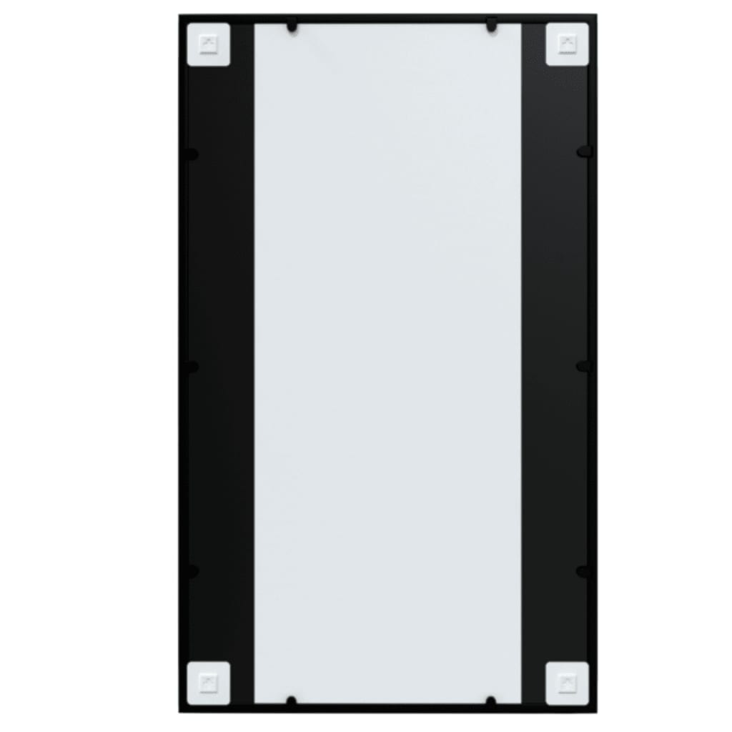Zidna ogledala 2 kom crna 100x60 cm metalna