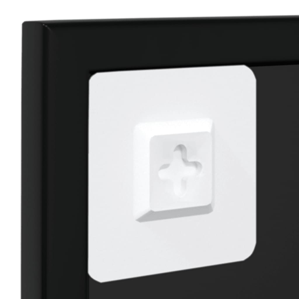 Zidna ogledala 6 kom crna 100x60 cm metalna