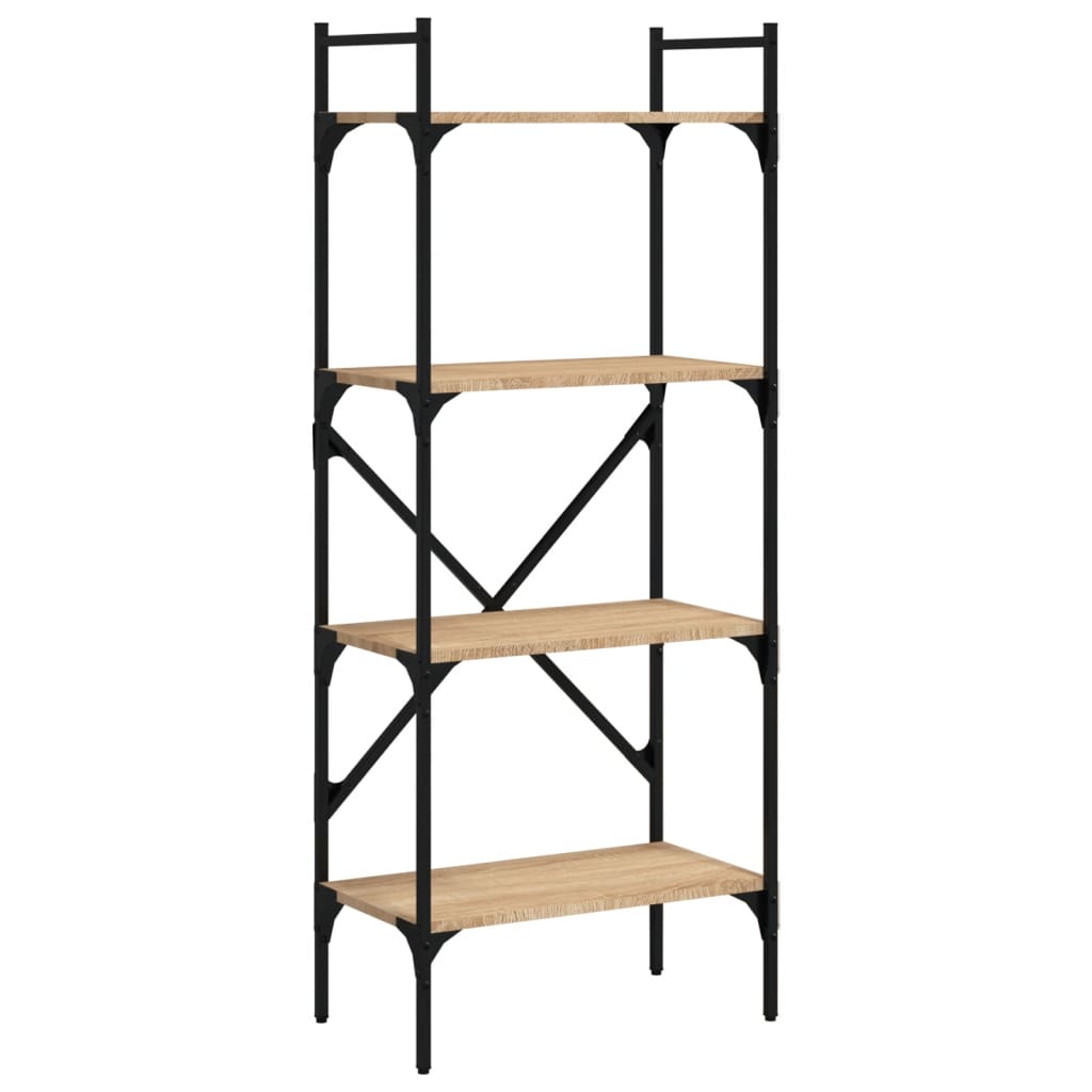 Regal za knjige 4 razine boja hrasta 56x31,5x138,5 cm drveni