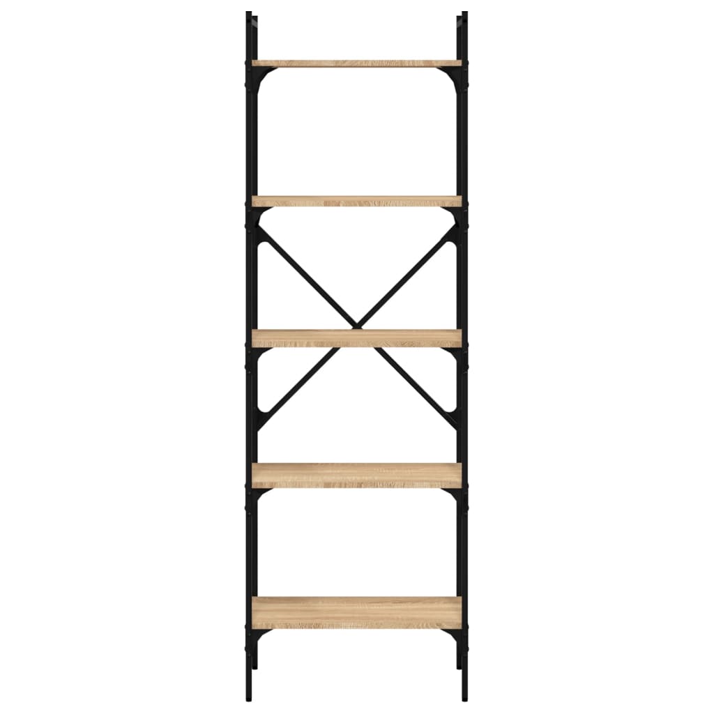 Regal za knjige 5 razina boja hrasta 56 x 31,5 x 174 cm drveni