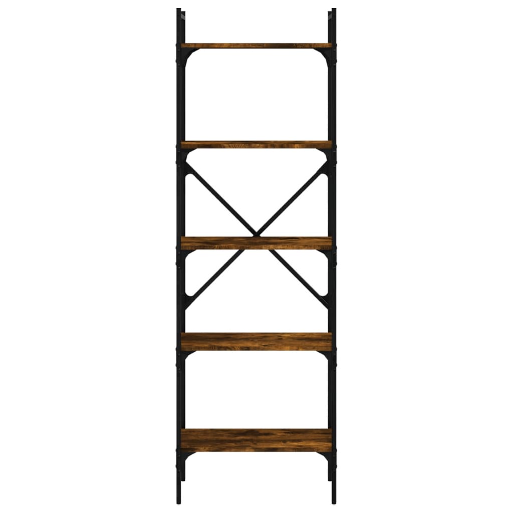 Regal za knjige 5 razina boja hrasta 56 x 31,5 x 174 cm drveni