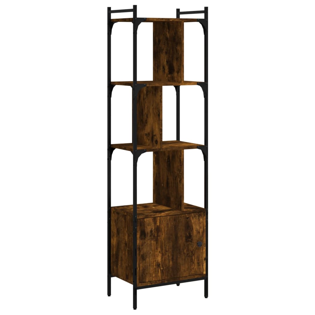 Regal za knjige s vratima boja hrasta 44,5x30x154,5 cm drveni