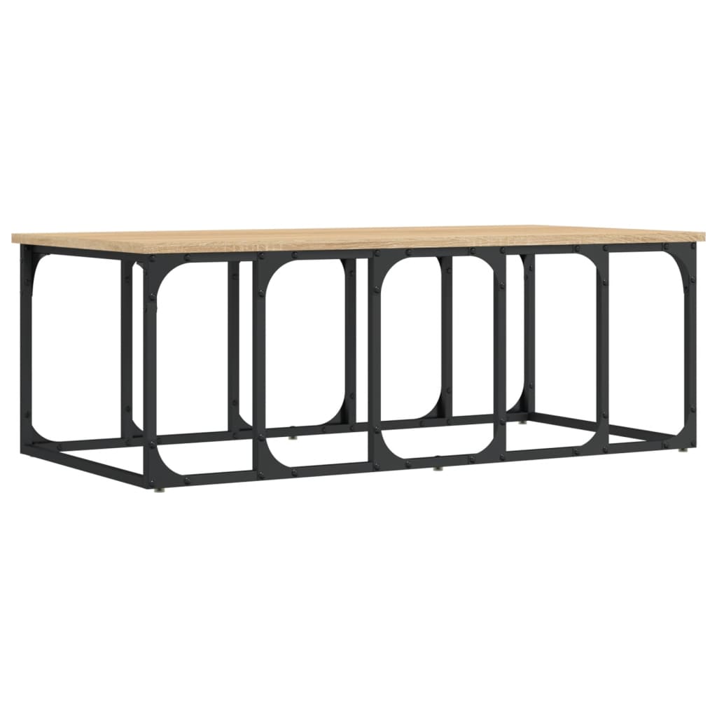 Stolić za kavu boja hrasta 100 x 50 x 35,5 cm konstruirano drvo