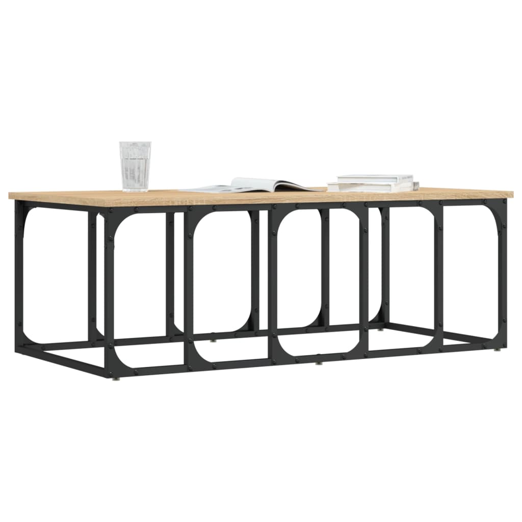 Stolić za kavu boja hrasta 100 x 50 x 35,5 cm konstruirano drvo
