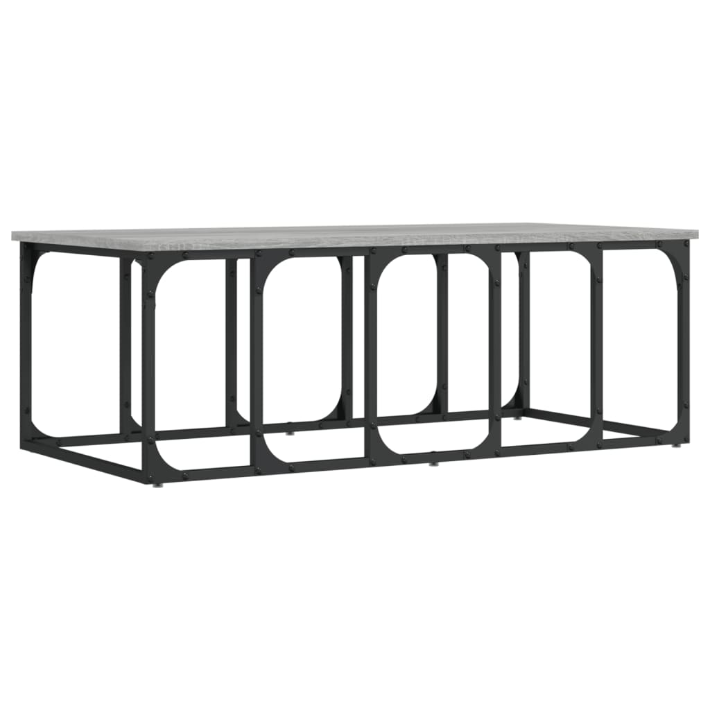 Stolić za kavu siva boja hrasta 100x50x35,5cm konstruirano drvo