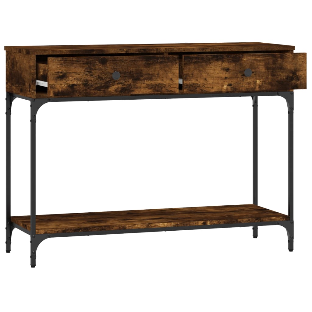 Konzolni stol boja hrasta 100 x 34,5 x 75 cm konstruirano drvo