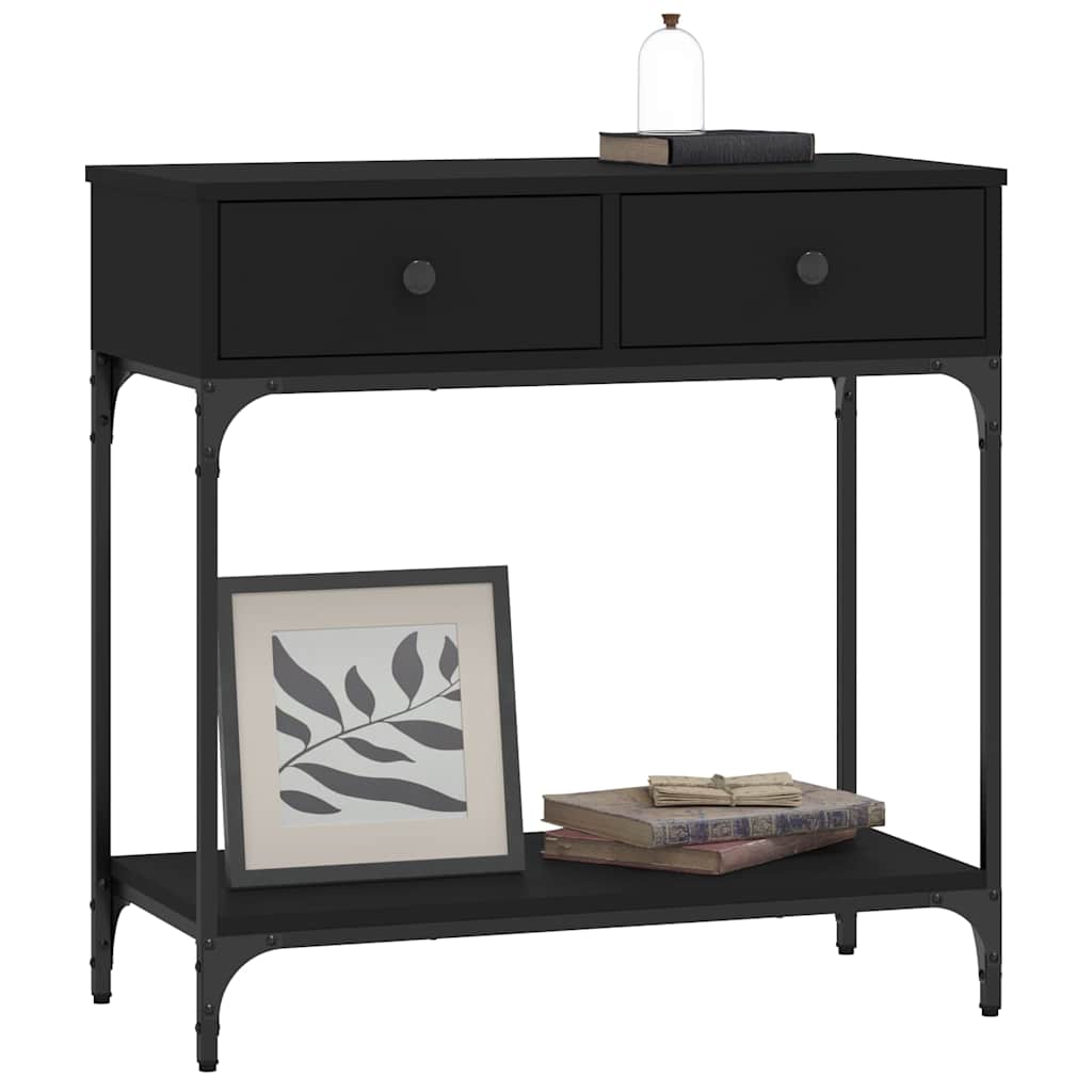 Konzolni stol crni 75 x 34,5 x 75 cm od konstruiranog drva