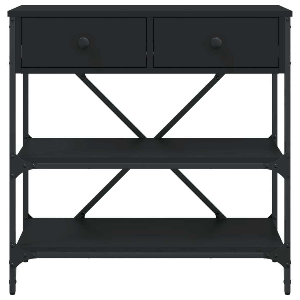 Konzolni stol crni 75 x 34,5 x 75 cm od konstruiranog drva