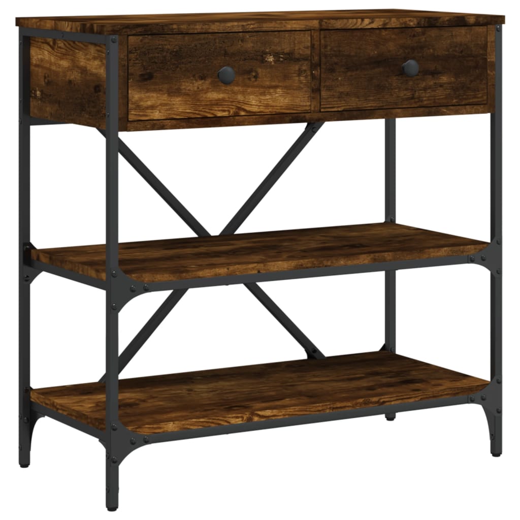 Konzolni stol boja hrasta 75 x 34,5 x 75 cm konstruirano drvo