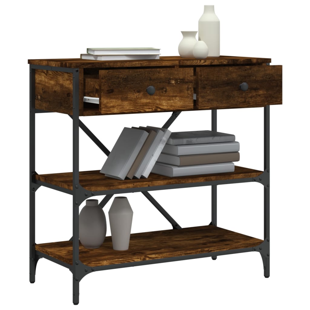 Konzolni stol boja hrasta 75 x 34,5 x 75 cm konstruirano drvo