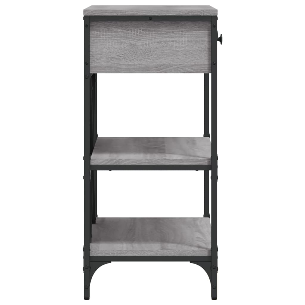 Konzolni stol siva boja hrasta 75x34,5x75 cm konstruirano drvo