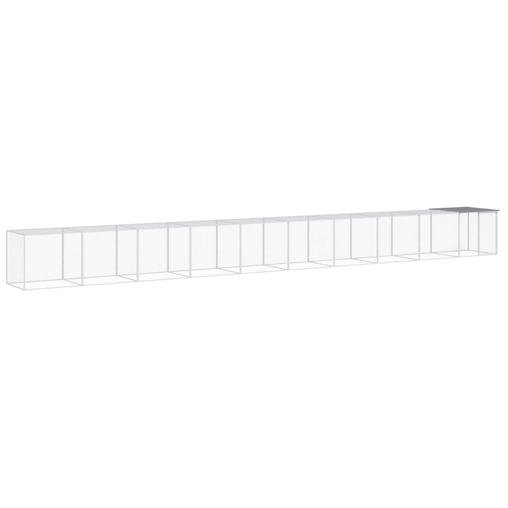 Kavez za kokoši s krovom svjetlosivi 1003x98x90 cm čelični