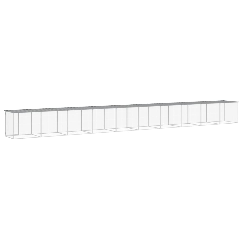 Kavez za kokoši s krovom svjetlosivi 1003x98x90 cm čelični