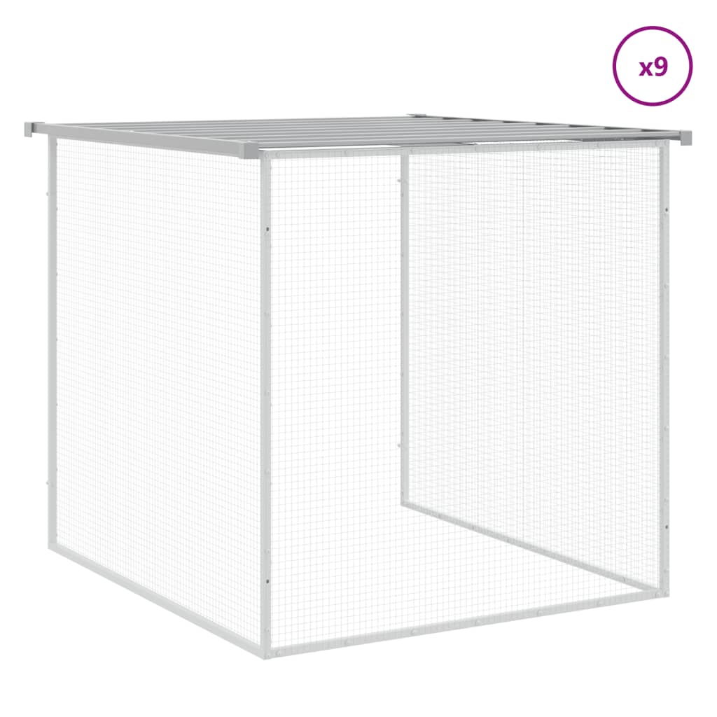 Kavez za kokoši s krovom svjetlosivi 1003x98x90 cm čelični
