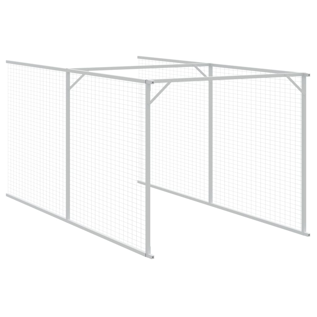 Kućica za pse s krovom antracit 117x405x123 cm pocinčani čelik
